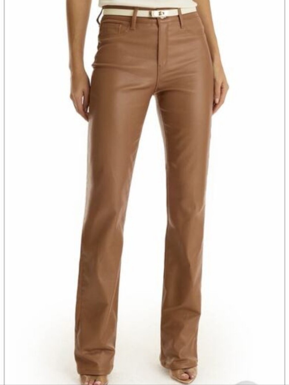NWOT The noli shop flare bootcut Aria coated pants size 26 mocha moose